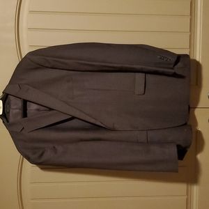 Calvin Klein Sport Coat - Size 54L - dark taupe and black plaid
